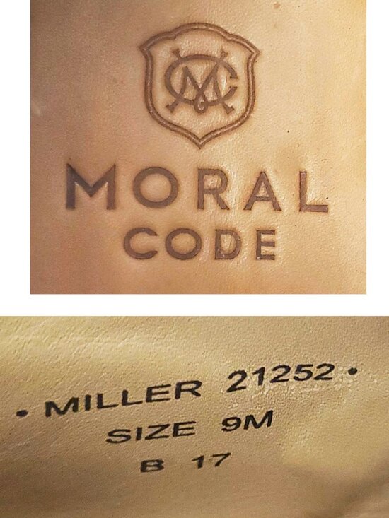 Moral Code Men\'s  Miller Wing-Tip Brogue Blucher Shoes Oxford Dark Navy 9M main image 8